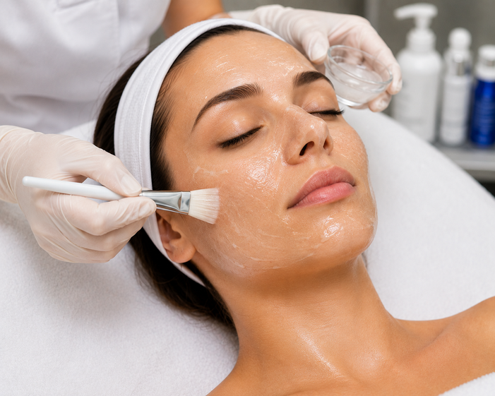 Practitioner performing Medi Facial